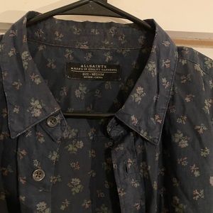 All saints short sleeve button up shirt